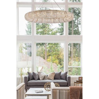 Elegant Paris Collection 24-Light Finish Chandelier - Gold, L 59" (2114G59G-RC)