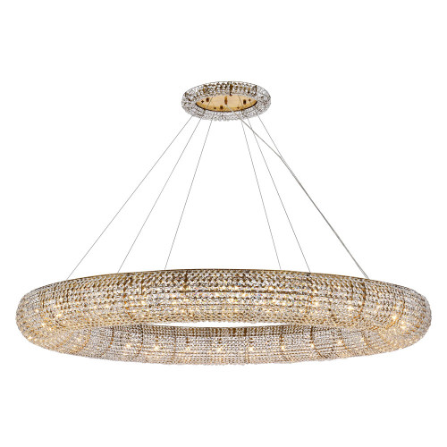 Elegant Paris Collection 24-Light Finish Chandelier - Gold, L 71" (2114G71G-RC)
