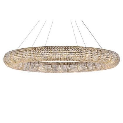 Elegant Paris Collection 24-Light Finish Chandelier - Gold, L 71" (2114G71G-RC)