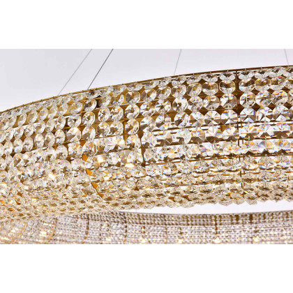 Elegant Paris Collection 24-Light Finish Chandelier - Gold, L 71" (2114G71G-RC)