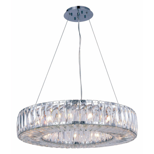 Elegant Invisible Ring 15 Lights Crystal Chandelier - Chrome, L 26" (2116D26C-RC)