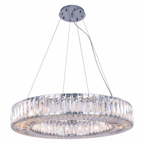 Elegant Invisible Ring 15 Lights Crystal Chandelier - Chrome, L 32" (2116D32C-RC)