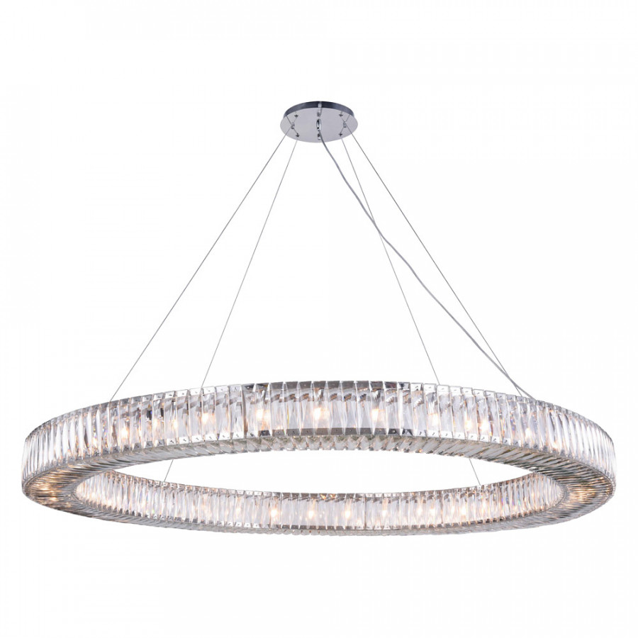 Elegant Invisible Ring 15 Lights Crystal Chandelier - Chrome, L 63" (2116G63C-RC)