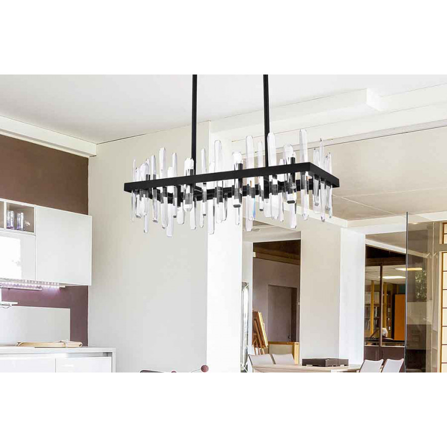Elegant Chandelier - Black, L 30" (2200G30BK)