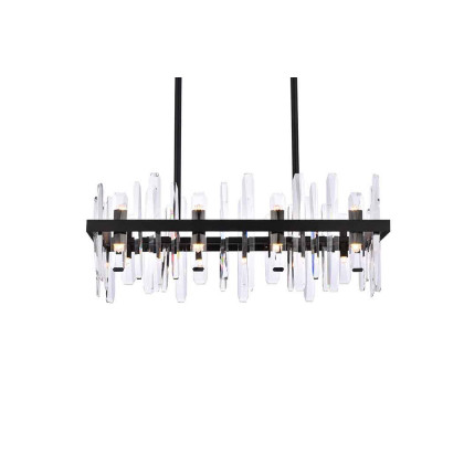 Elegant Chandelier - Black, L 30" (2200G30BK)