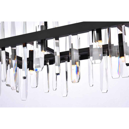 Elegant Chandelier - Black, L 30" (2200G30BK)