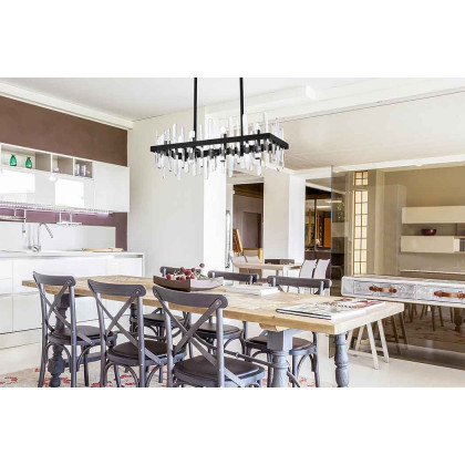 Elegant Chandelier - Black, L 30" (2200G30BK)