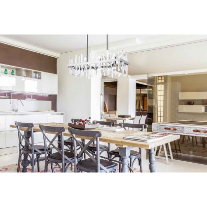Elegant Chandelier - Chrome, L 30" (2200G30C)