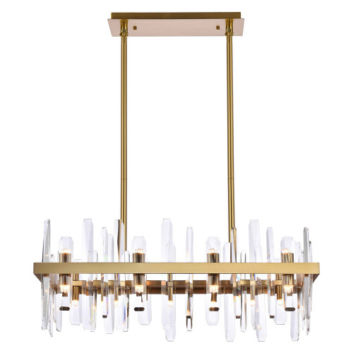 Elegant Chandelier - Satin Gold, L 30" (2200G30SG)