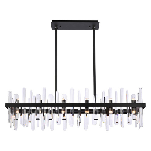 Elegant Chandelier - Black, L 42" (2200G42BK)
