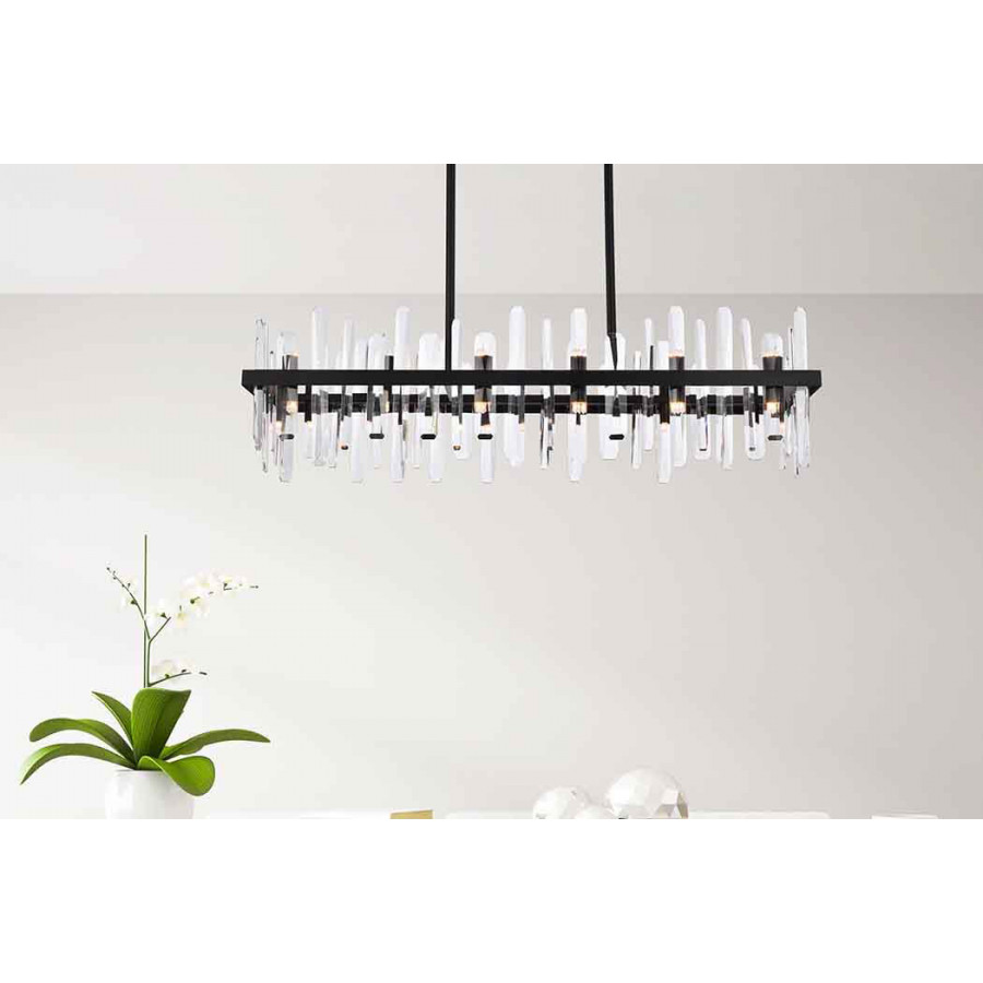 Elegant Chandelier - Black, L 42" (2200G42BK)