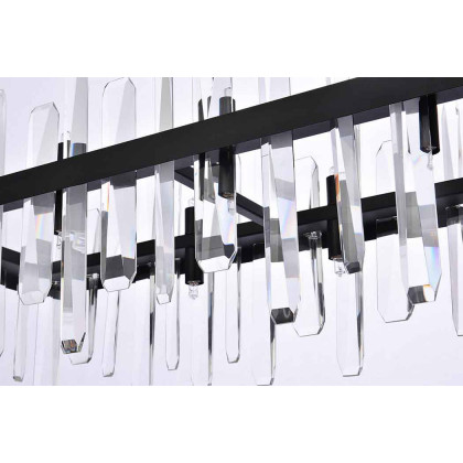 Elegant Chandelier - Black, L 42" (2200G42BK)