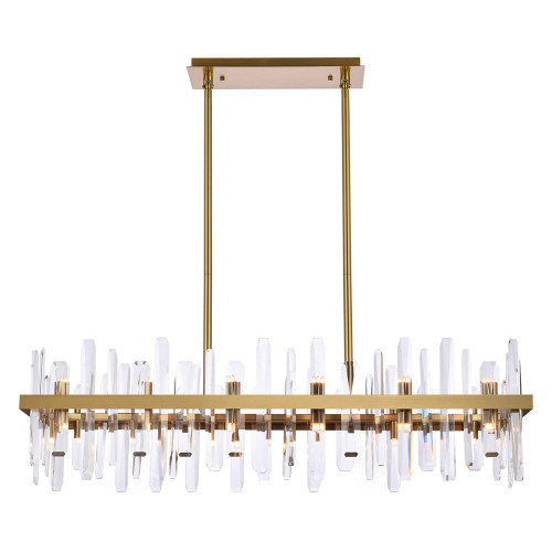 Elegant Chandelier - Satin Gold, L 42" (2200G42SG)