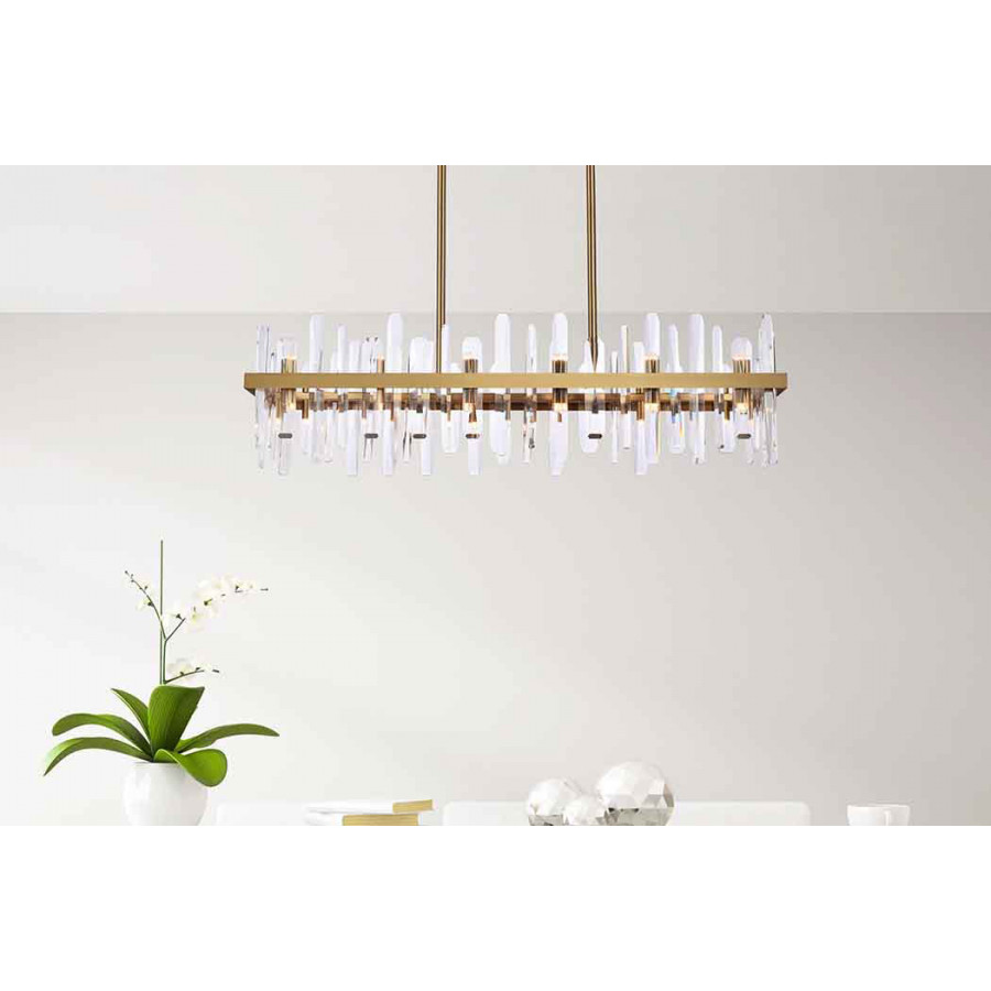 Elegant Chandelier - Satin Gold, L 42" (2200G42SG)