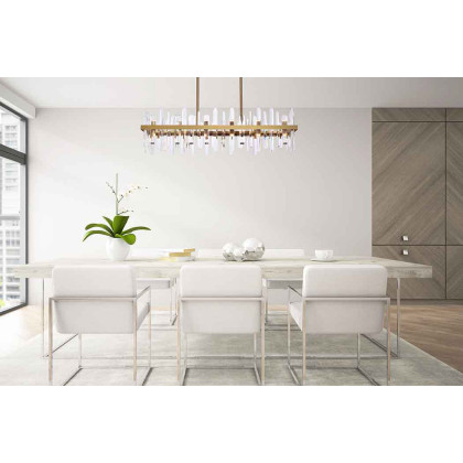 Elegant Chandelier - Satin Gold, L 42" (2200G42SG)