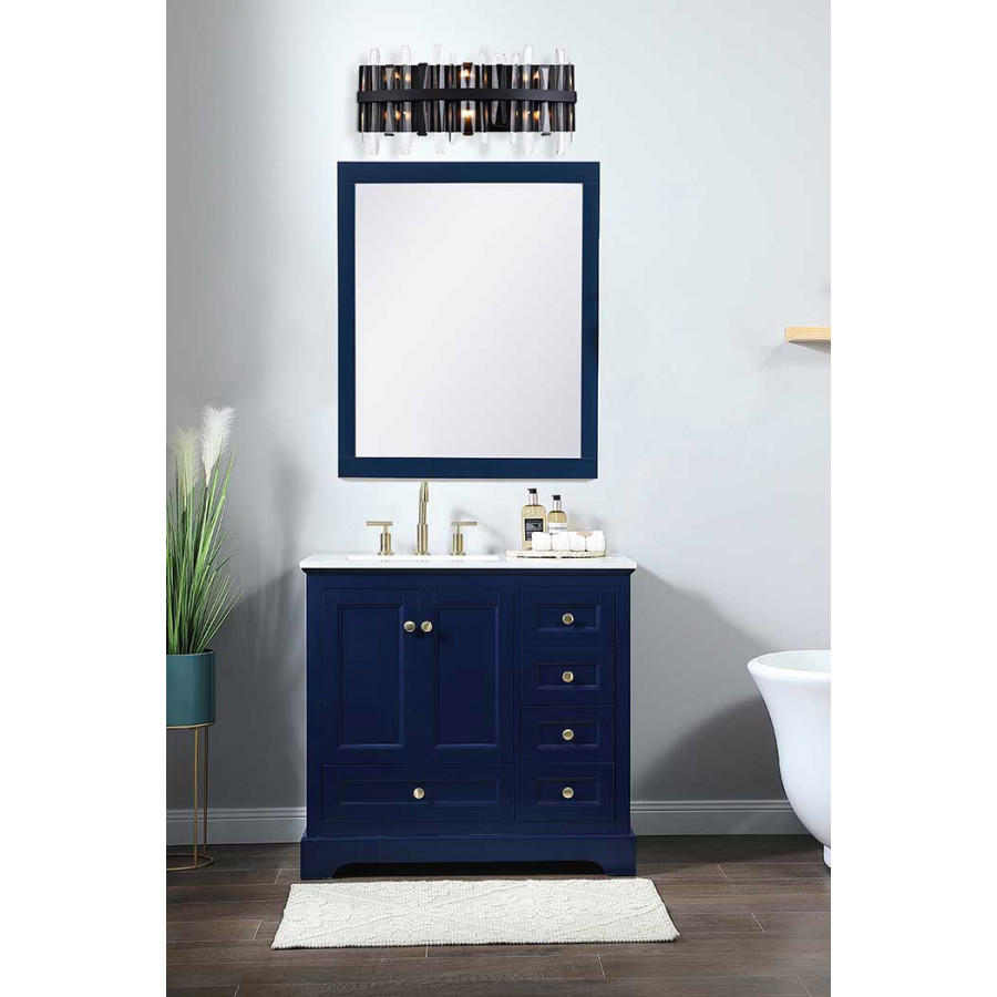 Elegant Wall Sconce - Black, L 24" (2200W24BK)