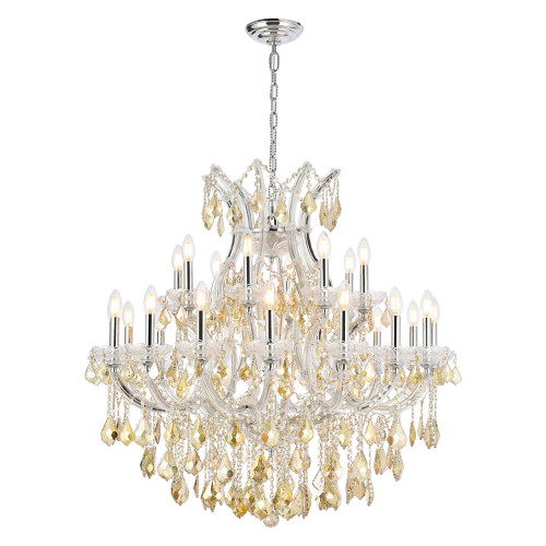 Elegant Hinkley Outdoor Porter - Chrome/Golden Teak, L 36" (2800D36C-GT-RC)
