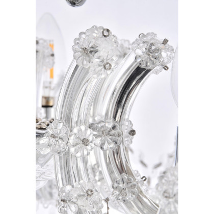 Elegant Maria Theresa 4 Light Flush Mount - Chrome, L 18" (2800F18C-RC)