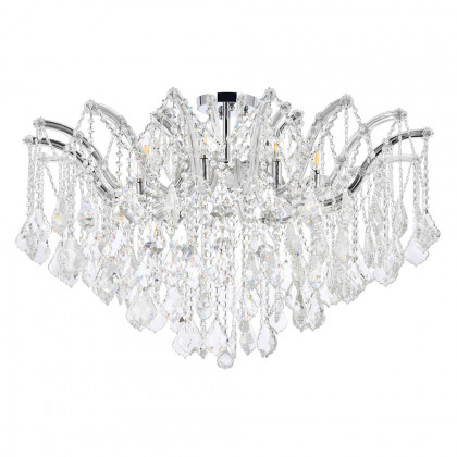 Elegant Maria Theresa 4 Light Flush Mount - Chrome, L 36" (2800F36C-RC)