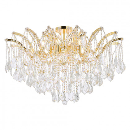 Elegant Maria Theresa 4 Light Flush Mount - Gold, L 36" (2800F36G-RC)