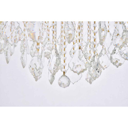 Elegant Maria Theresa 4 Light Flush Mount - Gold, L 36" (2800F36G-RC)