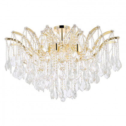 Elegant Maria Theresa 4 Light Flush Mount - Gold, L 36" (2800F36G-RC)