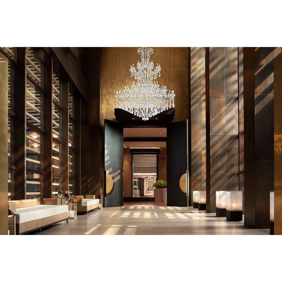 Elegant Maria Theresa 41 Light Chandelier - Chrome, L 96" (2800G120C-RC)