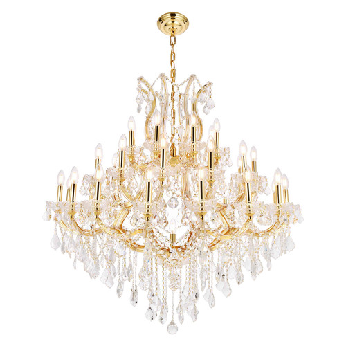 Elegant Maria Theresa 41 Light Chandelier - Gold, L 44" (2800G44G-RC)