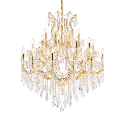 Elegant Maria Theresa 41 Light Chandelier - Gold, L 44" (2800G44G-RC)