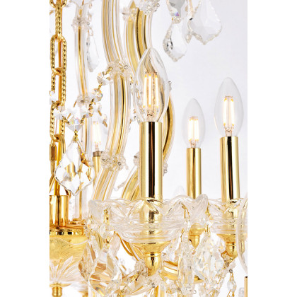 Elegant Maria Theresa 41 Light Chandelier - Gold, L 44" (2800G44G-RC)