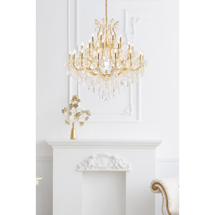 Elegant Maria Theresa 41 Light Chandelier - Gold, L 44" (2800G44G-RC)