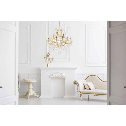 Elegant Maria Theresa 41 Light Chandelier - Gold, L 44" (2800G44G-RC)