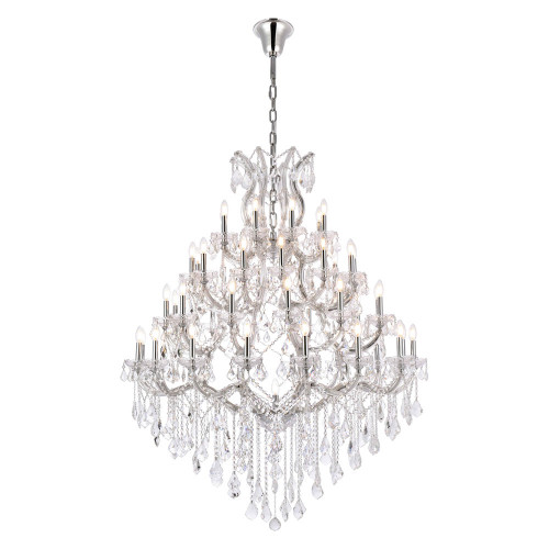 Elegant Maria Theresa 41 Light Chandelier - Chrome, L 46" (2800G46C-RC)