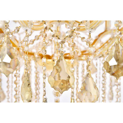 Elegant Maria Theresa 41 Light Chandelier - Gold/Golden Teak, L 46" (2800G46G-GT-RC)