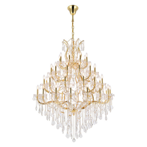Elegant Maria Theresa 41 Light Chandelier - Gold, L 46" (2800G46G-RC)