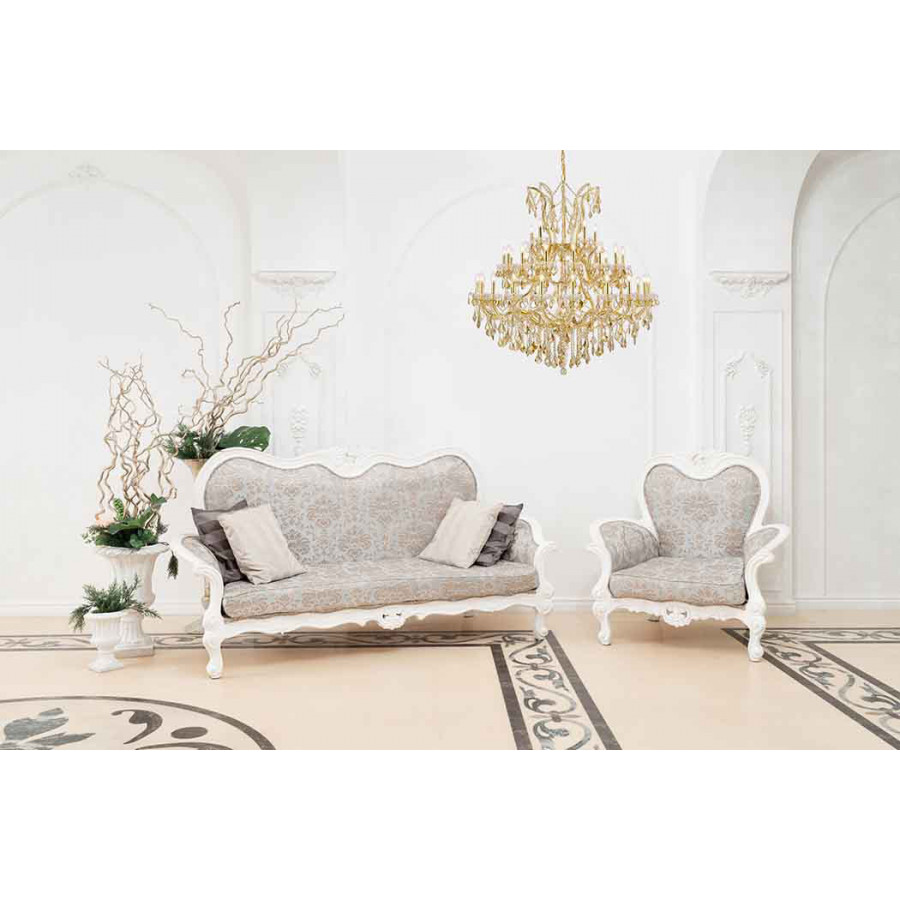Elegant Maria Theresa 41 Light Chandelier - Gold/Golden Teak, L 52" (2800G52G-GT-RC)
