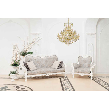 Elegant Maria Theresa 41 Light Chandelier - Gold/Golden Teak, L 52" (2800G52G-GT-RC)