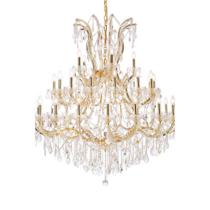 Elegant Maria Theresa 41 Light Chandelier - Gold, L 52" (2800G52G-RC)