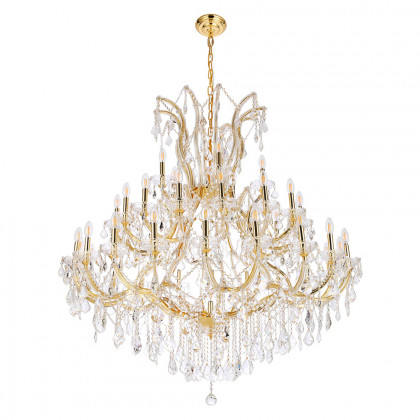 Elegant Maria Theresa 41 Light Chandelier - Gold, L 52" (2800G52G-RC)