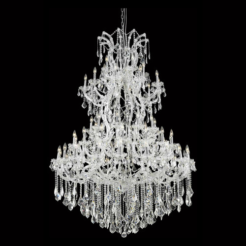 Elegant Maria Theresa 41 Light Chandelier - Chrome, L 54" (2800G54C-EC)
