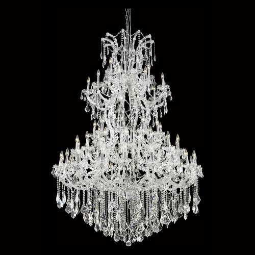 Elegant Maria Theresa 41 Light Chandelier - Chrome, L 54" (2800G54C-RC)