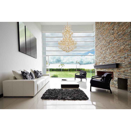 Elegant Maria Theresa 41 Light Chandelier - Gold/Golden Teak, L 54" (2800G54G-GT-RC)