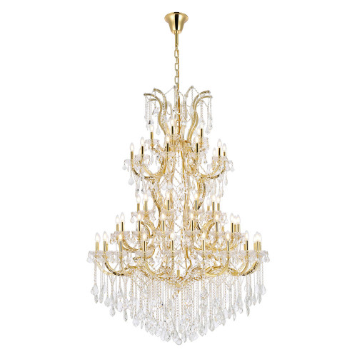 Elegant Maria Theresa 41 Light Chandelier - Gold, L 54" (2800G54G-RC)