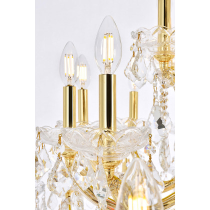 Elegant Maria Theresa 41 Light Chandelier - Gold, L 54" (2800G54G-RC)