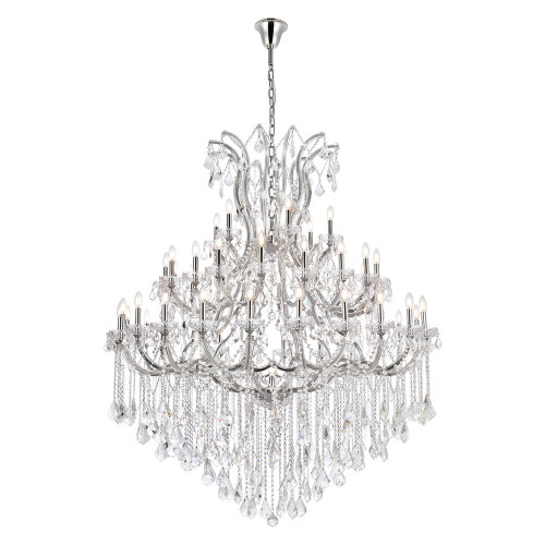 Elegant Maria Theresa 41 Light Chandelier - Chrome, L 60" (2800G60C-RC)
