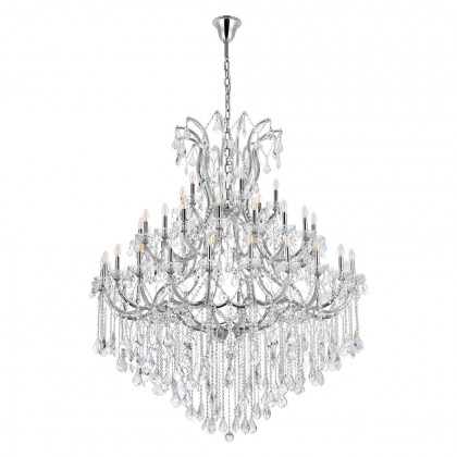 Elegant Maria Theresa 41 Light Chandelier - Chrome, L 60" (2800G60C-RC)