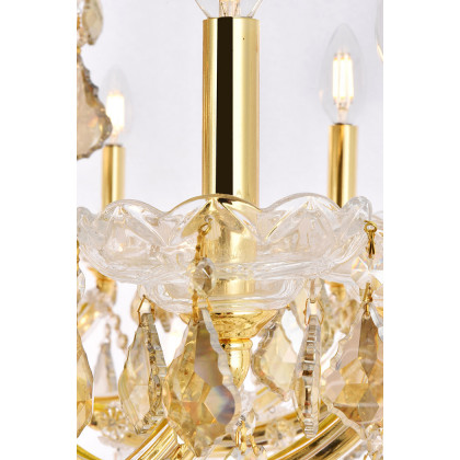 Elegant Maria Theresa 41 Light Chandelier - Gold/Golden Teak, L 60" (2800G60G-GT-RC)