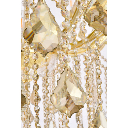 Elegant Maria Theresa 41 Light Chandelier - Gold/Golden Teak, L 60" (2800G60G-GT-RC)