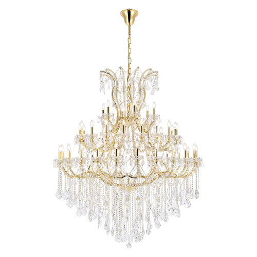 Elegant Maria Theresa 41 Light Chandelier - Gold, L 60" (2800G60G-RC)