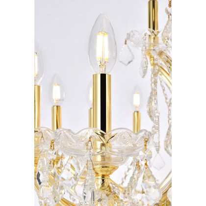 Elegant Maria Theresa 41 Light Chandelier - Gold, L 60" (2800G60G-RC)